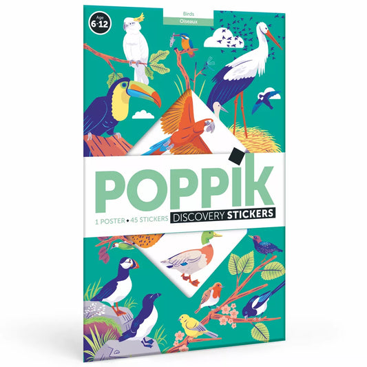 Poster stickers oiseaux / activité éducative - Poppik
