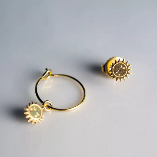 Boucles d'oreilles x mini créoles Sunny - Adorabili Paris