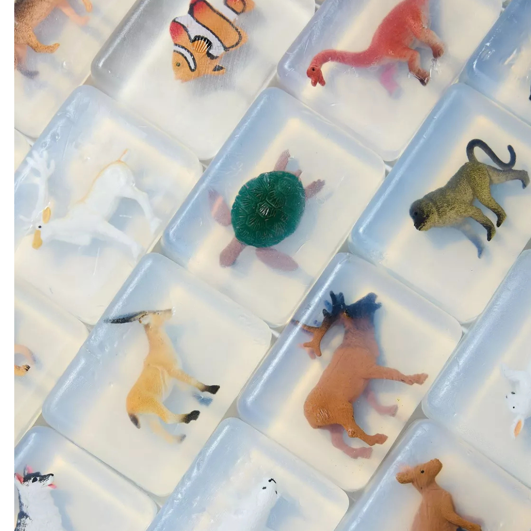 Savon Transparent Artisanal avec Figurines animaux - Ludi Soap