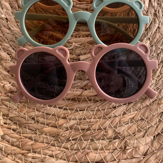 Lunettes de soleil enfant violine mat ours - J'adore Maman