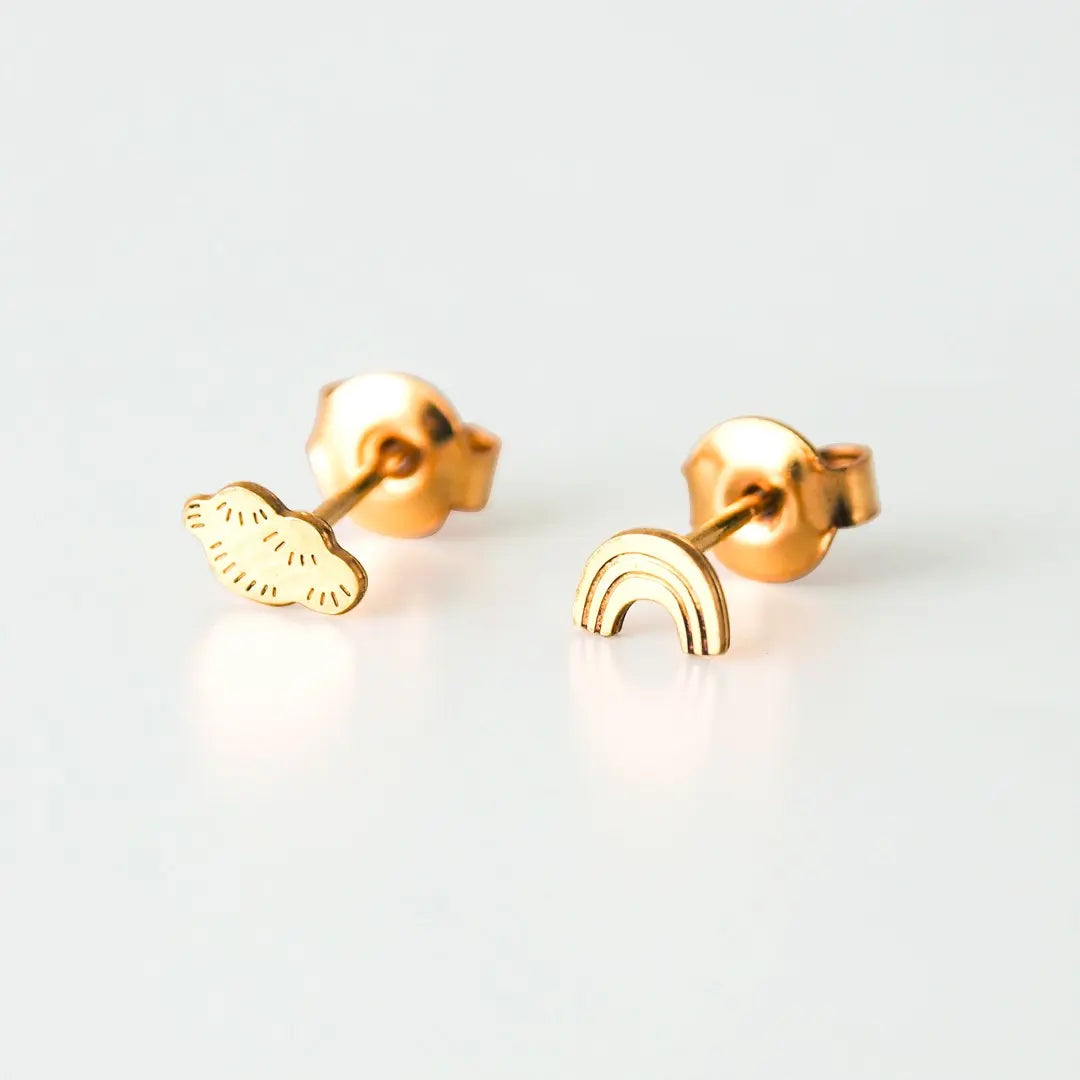Boucles d'oreilles "ARC EN CIEL & NUAGE" - Adorabili Paris
