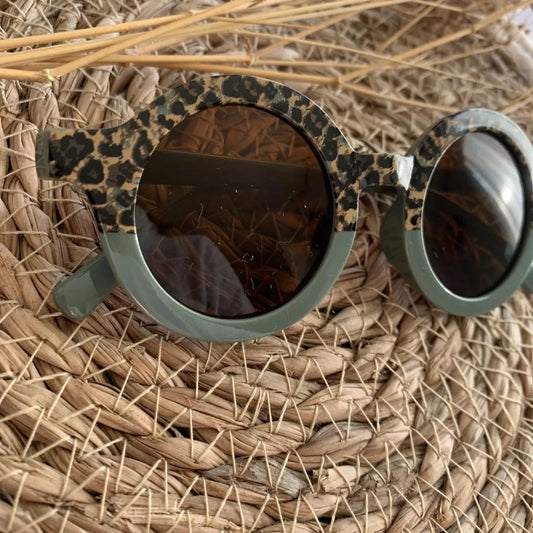 Lunettes de soleil vertes léopard - J'adore Maman