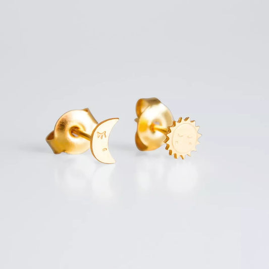 Boucles d'oreilles Lune / Soleil - Adorabili Paris