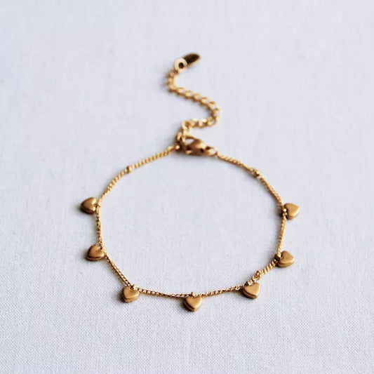 Bracelet charms mini cœurs - Bazou