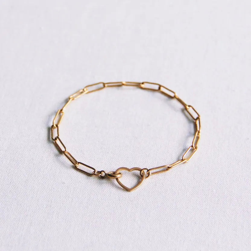 Bracelet D-Chain avec fermoir cœur ouvert - Bazou