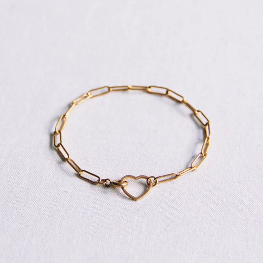 Bracelet D-Chain avec fermoir cœur ouvert - Bazou