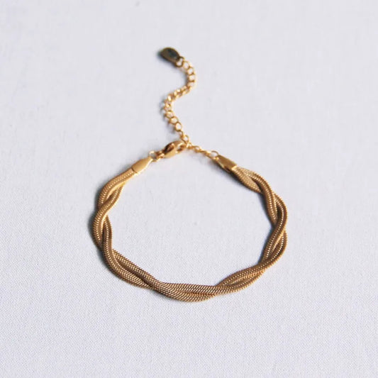 Bracelet serpent tressé en acier inoxydable - Bazou