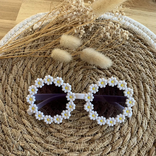 Paire de lunettes de soleil marguerite blanche - J'adore Maman