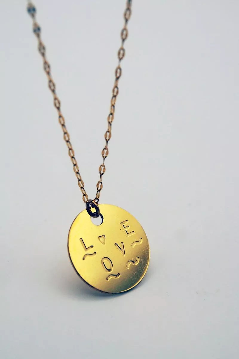 Collier médaille BIG LOVE - Adorabili Paris