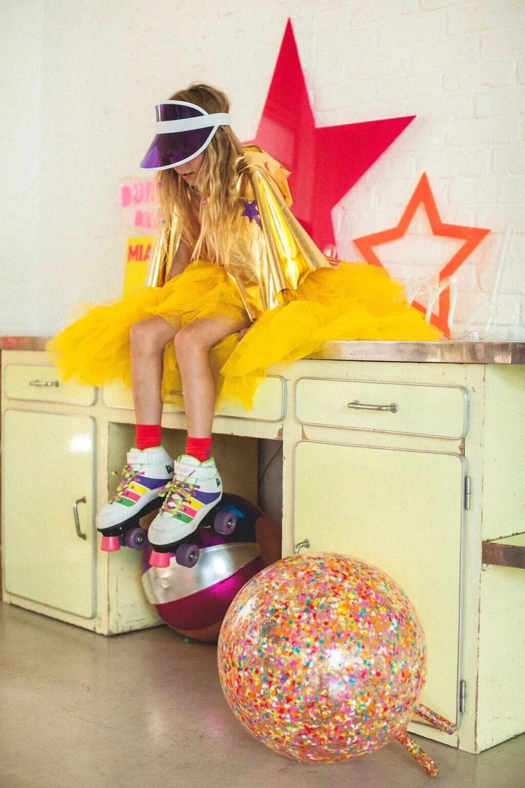 Ballon sauteur confetti en matière recyclée - Ratatam