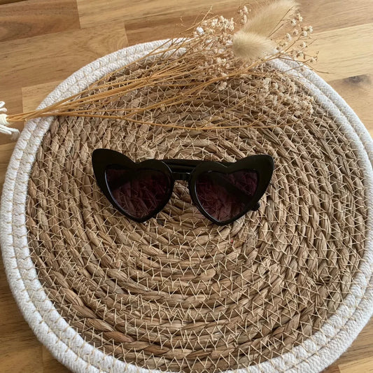 Lunettes de soleil forme coeurs- J'adore Maman