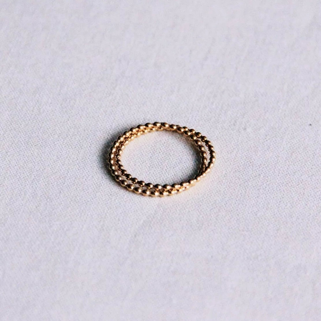bague tendance acier inoxydable double doré