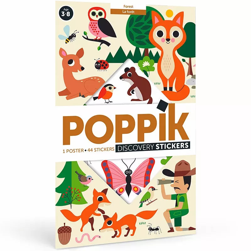Poster en stickers foret / activité éducative - Poppik