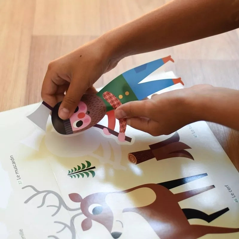 Poster en stickers foret / activité éducative - Poppik