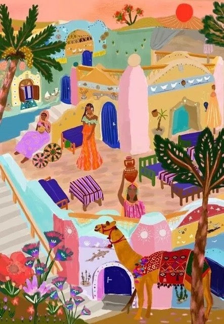 Puzzle 1000p Nubian Village- Pieces and Peace