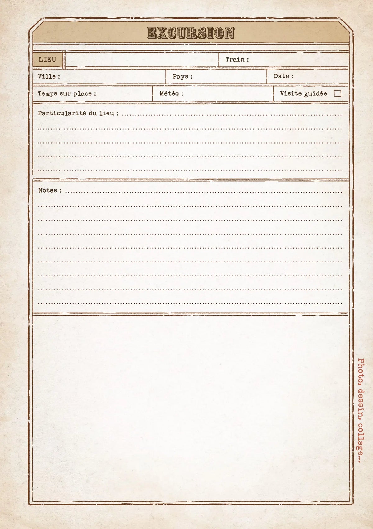 Carnet "Train" - Aventura