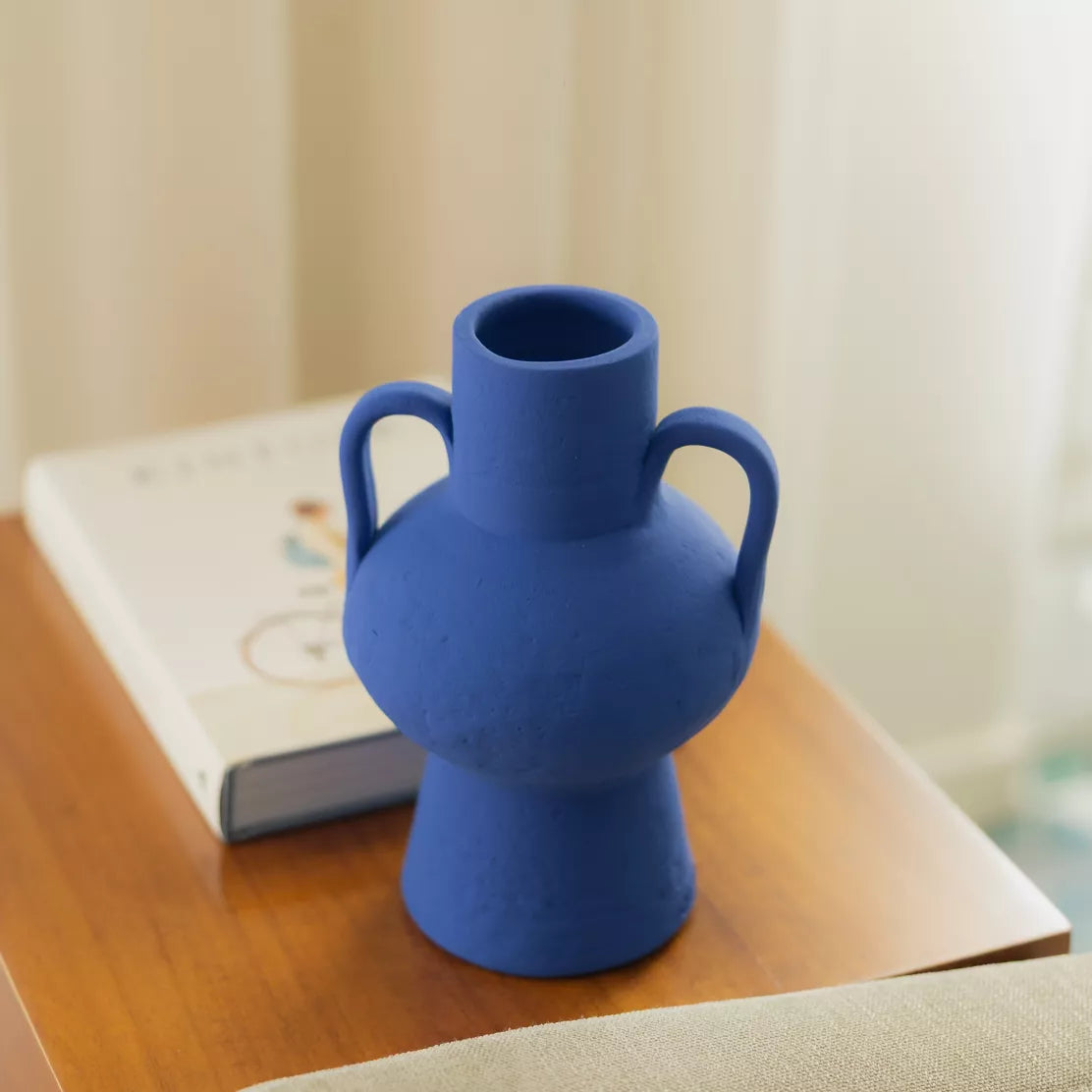 vase céramique fait main bleu