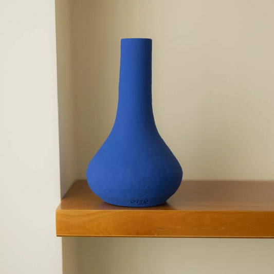 vase artisanal céramique bleu corfu