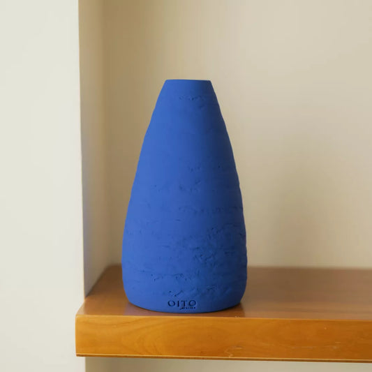 vase céramique bleu fait main