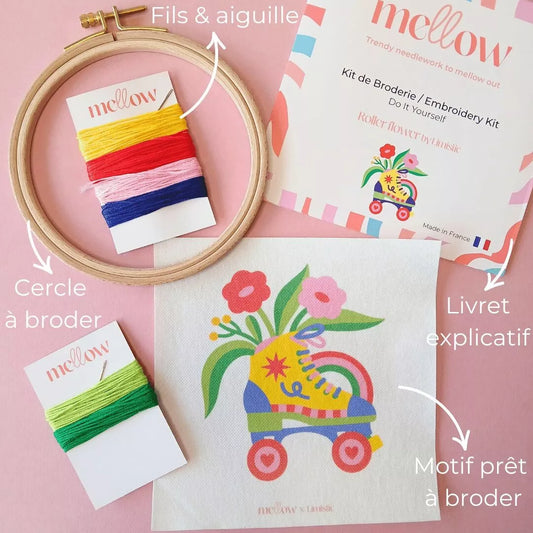 Kit de broderie Roller flower niveau intermédiaire Mellow