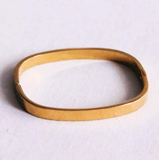 Petit bracelet rectangulaire - or - Bazou