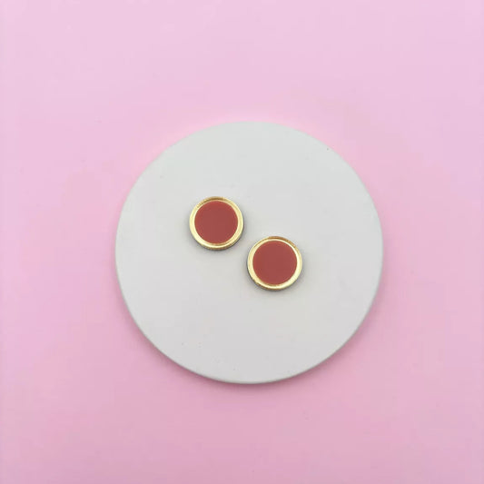 Boucles d'oreilles Puces Rondes Cercle Or - Studio Annette