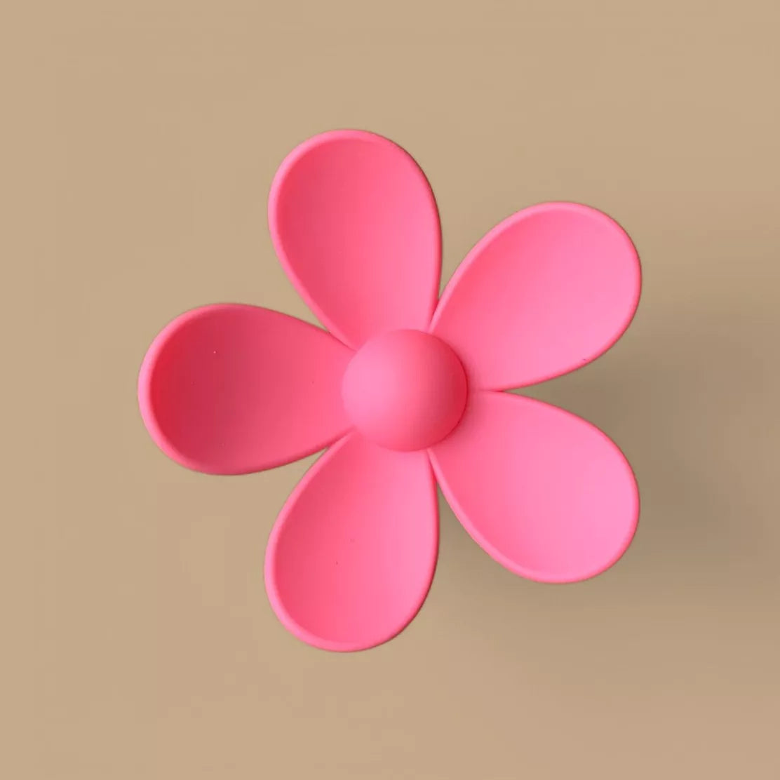 Pince a cheveux fleur rose fluo - Agathe and coco
