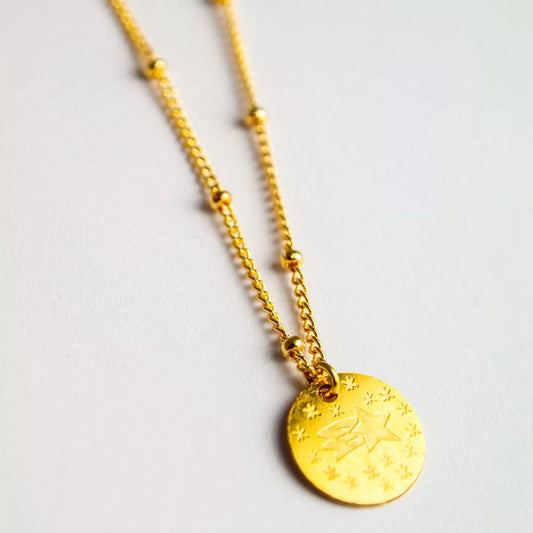 Collier Médaillon Étoile Filante - Adorabili Paris