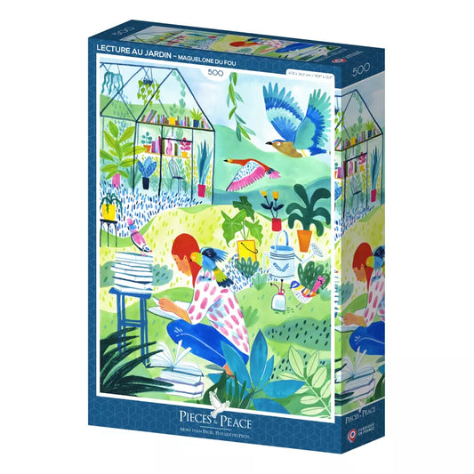 Puzzle 500p Lecture au Jardin - Pieces and Peace