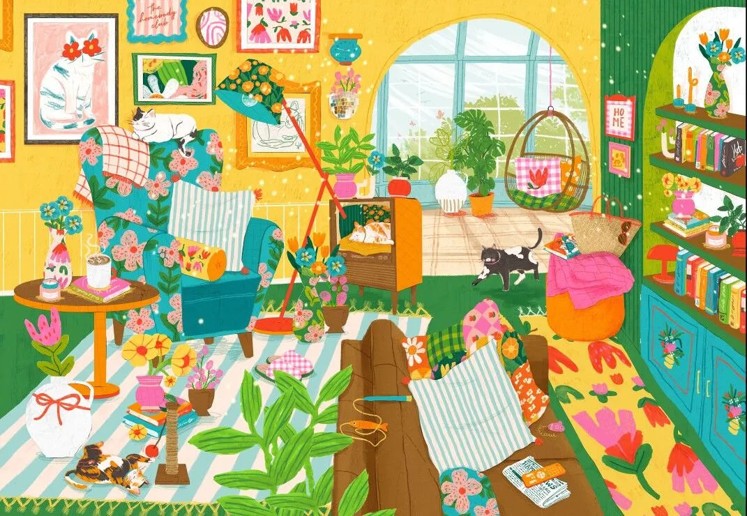 Puzzle 1000 pièces "Home is Where the Cats are" - PIECES & PEACE