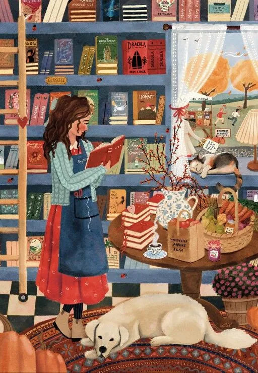 Puzzle 1000 pièces "Librairie Storytellers" - PIECES & PEACE
