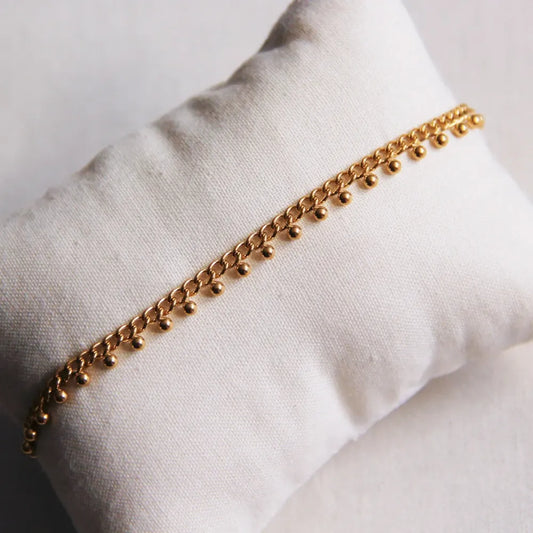 Bracelet de cheville à chaines avec boules - Bazou