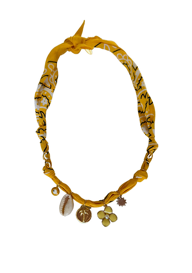 Collier jaune Santa Giulia palmier fleur - Badhnati