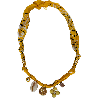 Collier jaune Santa Giulia palmier fleur - Badhnati