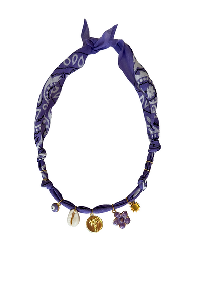 Collier Lilas Santa Giulia palmier lilas - Badhnati