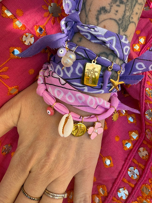 Collier Lilas Santa Giulia palmier strass - Badhnati