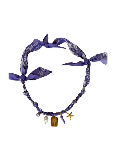 Collier Lilas Santa Giulia palmier carré - Badhnati