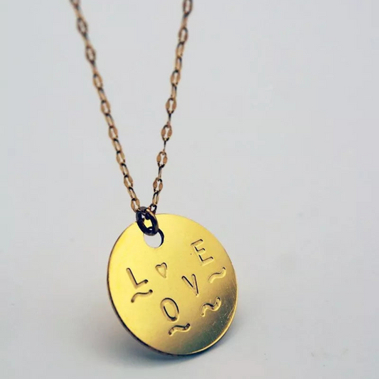 Collier médaille BIG LOVE - Adorabili Paris