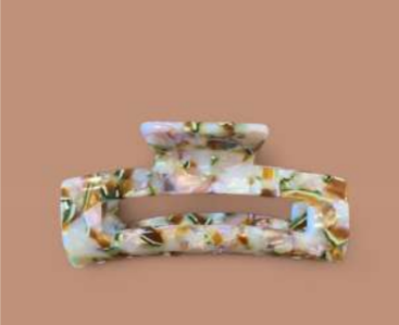 Pince a cheveux rectangulaire croco - Agathe and coco