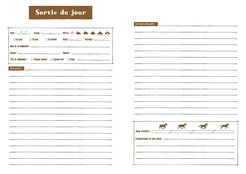 Carnet d'aventure équestre - Fête des mères - Aventura