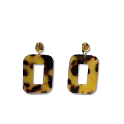 Boucles d'oreilles LOU Beige/Marron - Atelier Marpo