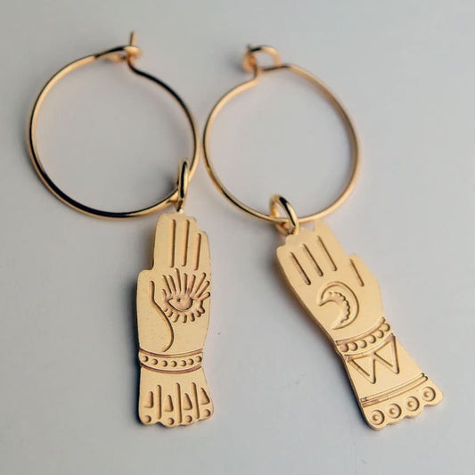 Boucles d'oreille Créoles Barbara Frida - Adorabili Paris