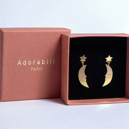 Boucles d'oreilles Céleste Big Moon- Adorabili Paris