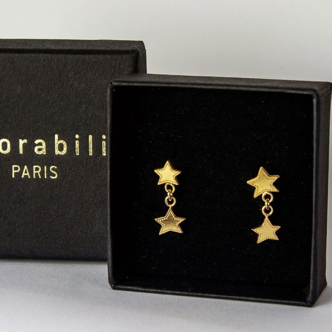 Boucles d'oreilles Stars Double - Adorabili Paris