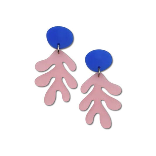 Boucles d'oreilles Aliette Rose et Bleu - Studio Annette