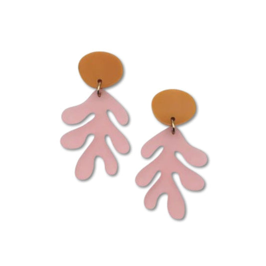 Boucles d'oreilles Aliette Rose et Orange - Studio Annette