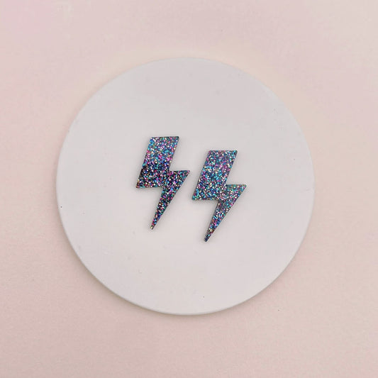 Boucles d'oreilles Eclairs Pailletés multicolore - Studio Annette