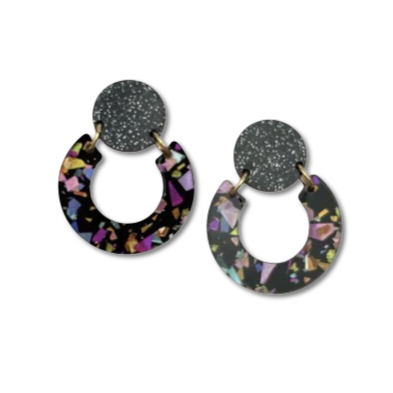 Boucles d'oreilles Georgette Noir - Studio Annette