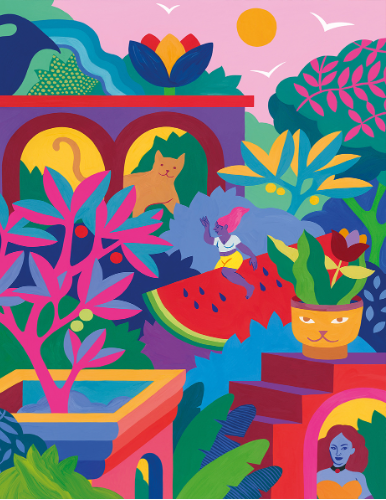 Puzzle 500p Fête de la pastèque- Pieces and Peace