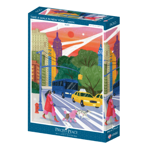 Puzzle 500p Se promener à New-York - Pieces and Peace
